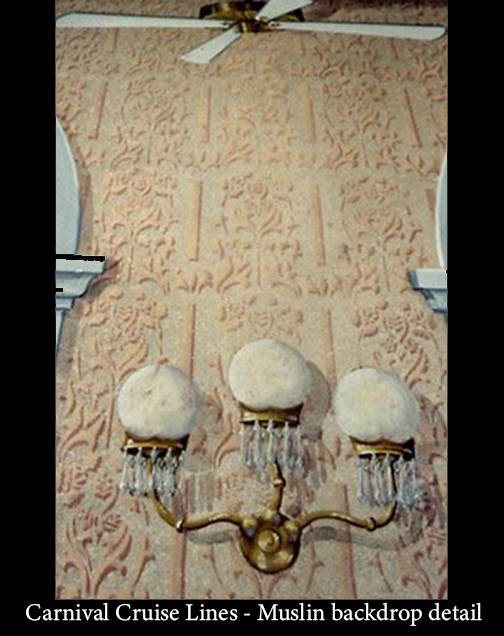 Carnival Cruise Lines - Muslin backdrop detail