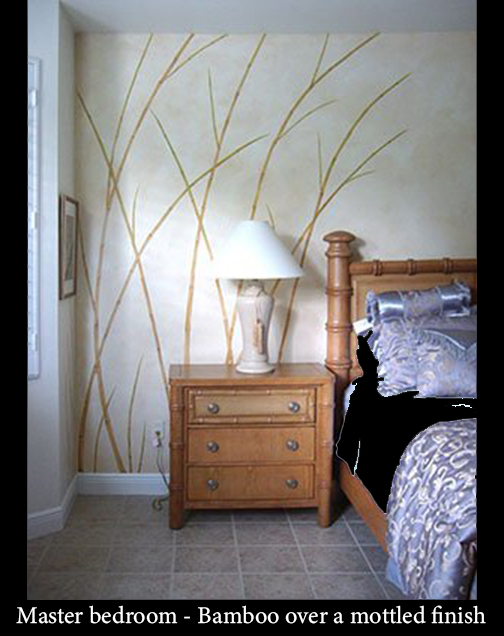 Master bedroom - Bamboo over a mottled finish