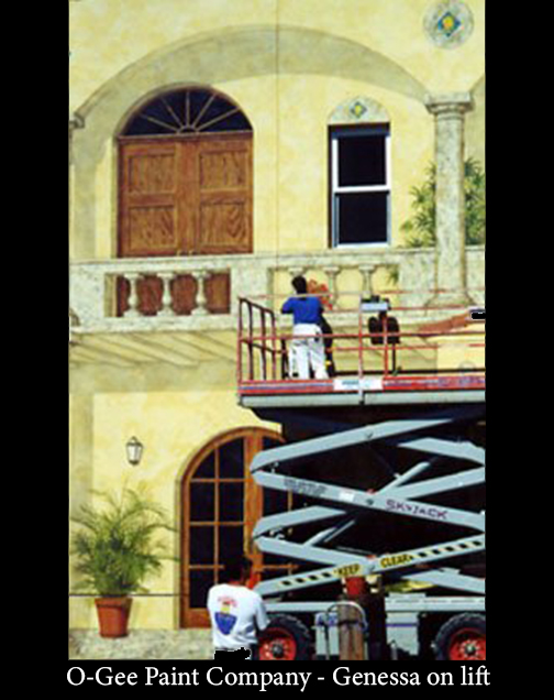 O-Gee Paint Company - Genessa on lift